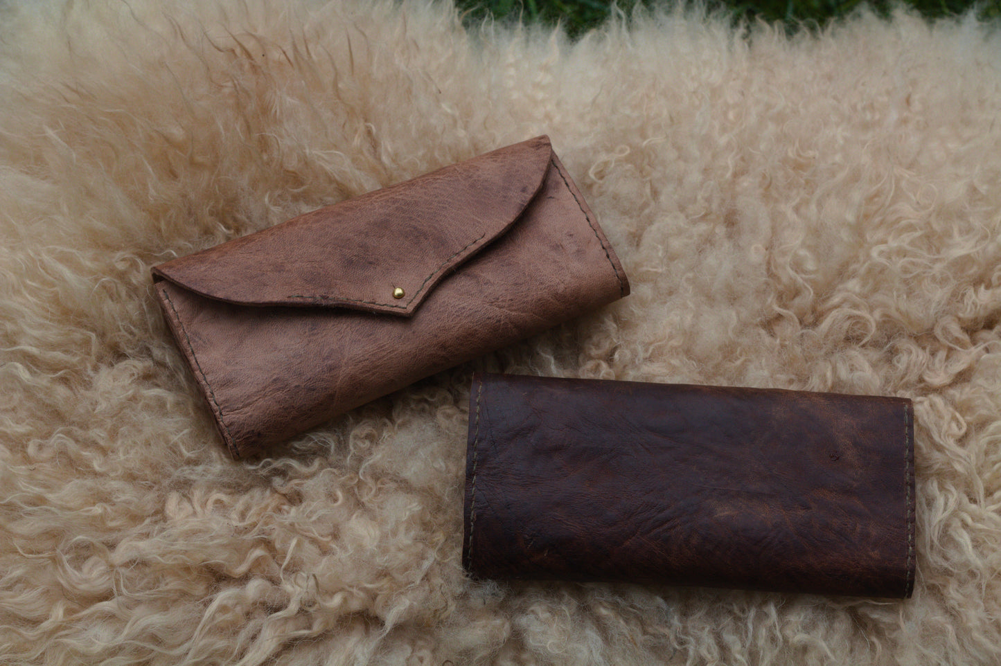 Deer leather clutches