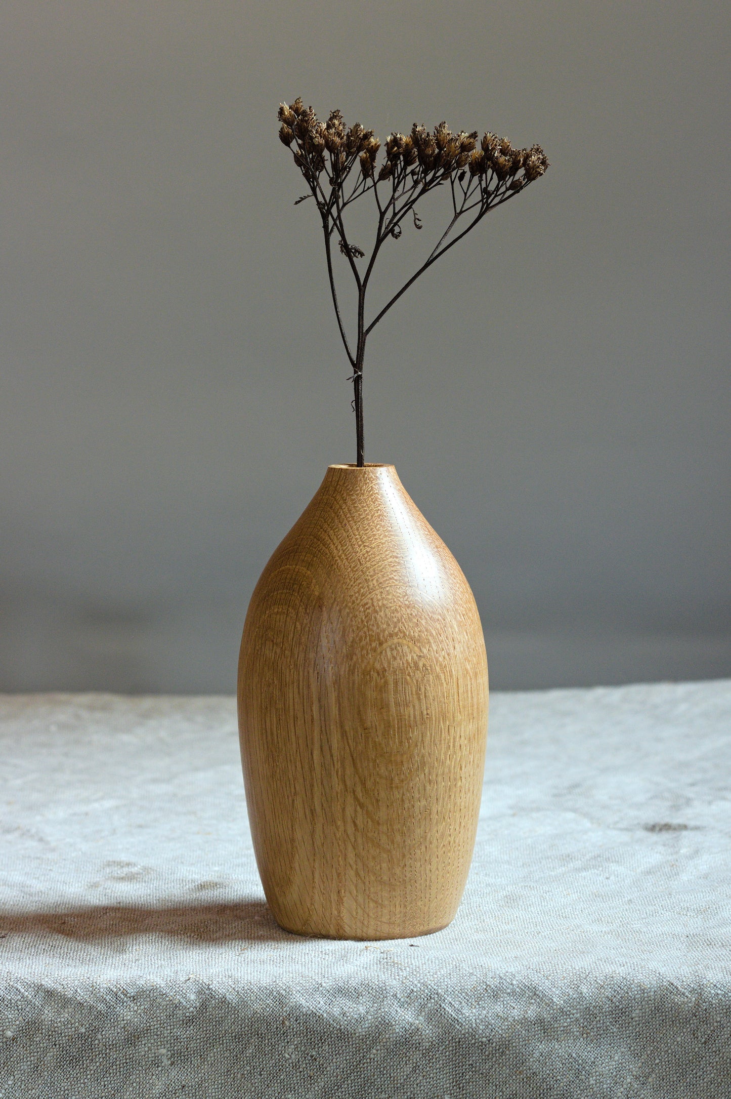 White Oak Dry Flower Vase - 6.5"