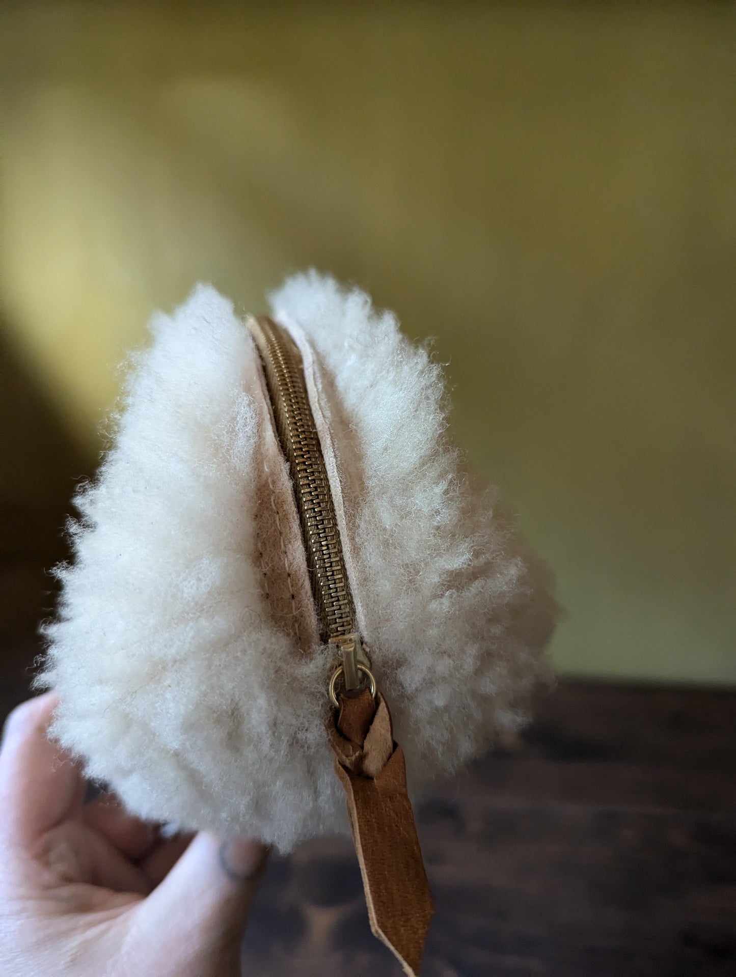 Sheepskin Zipper Pouch #2