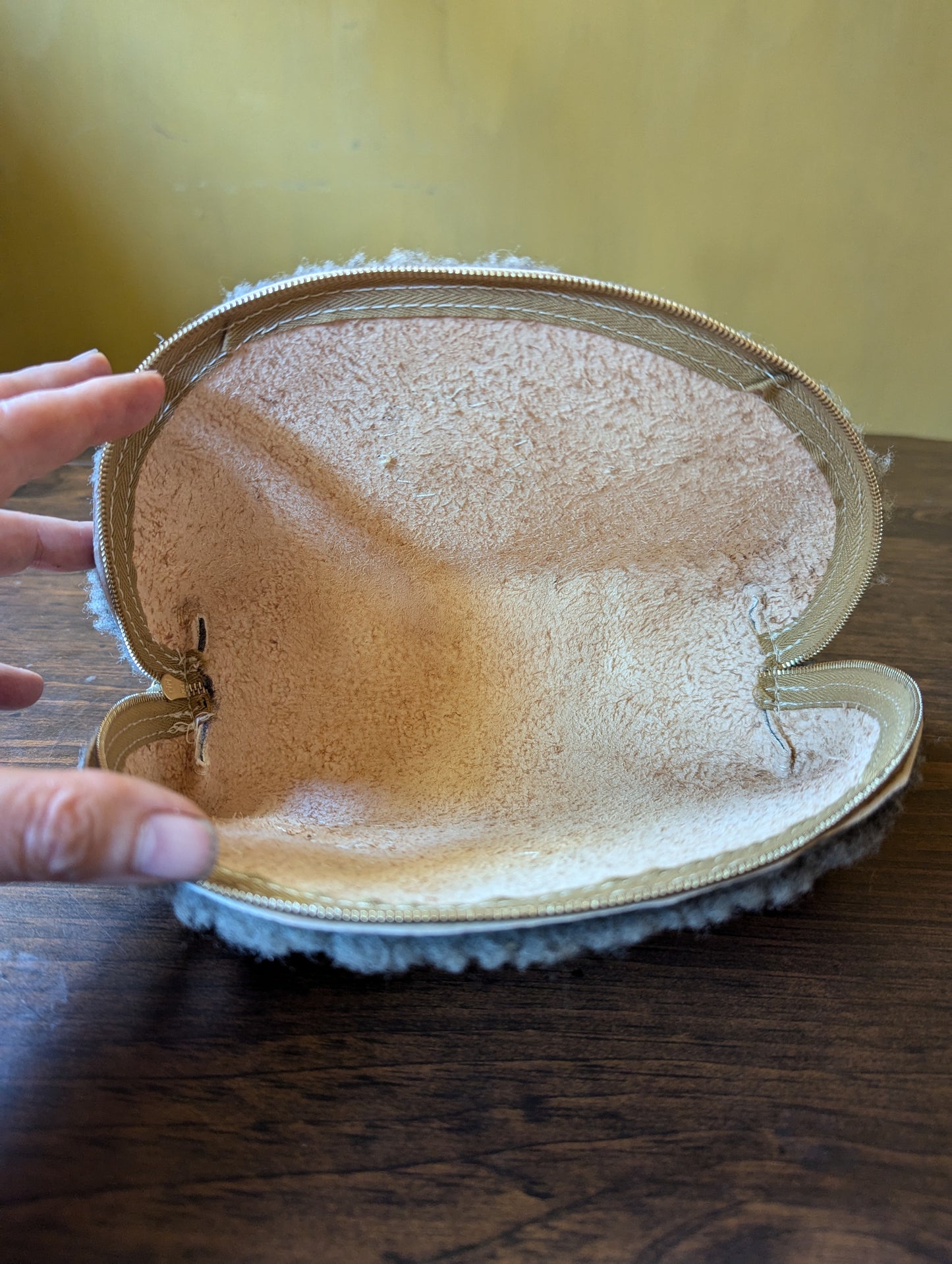 Sheepskin Zipper Pouch #4