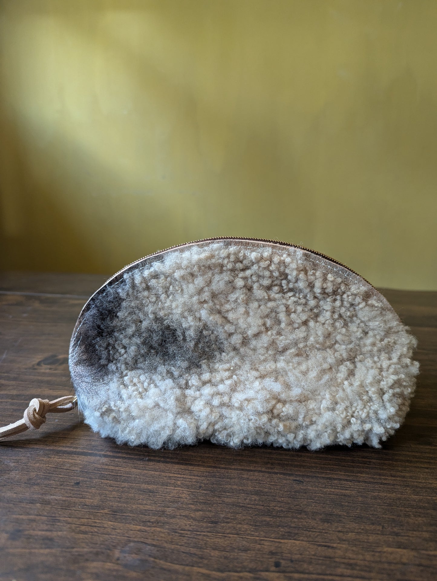 Sheepskin Zipper Pouch #5