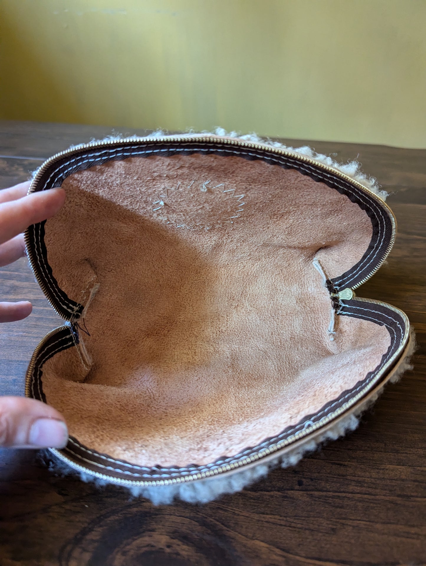 Sheepskin Zipper Pouch #5