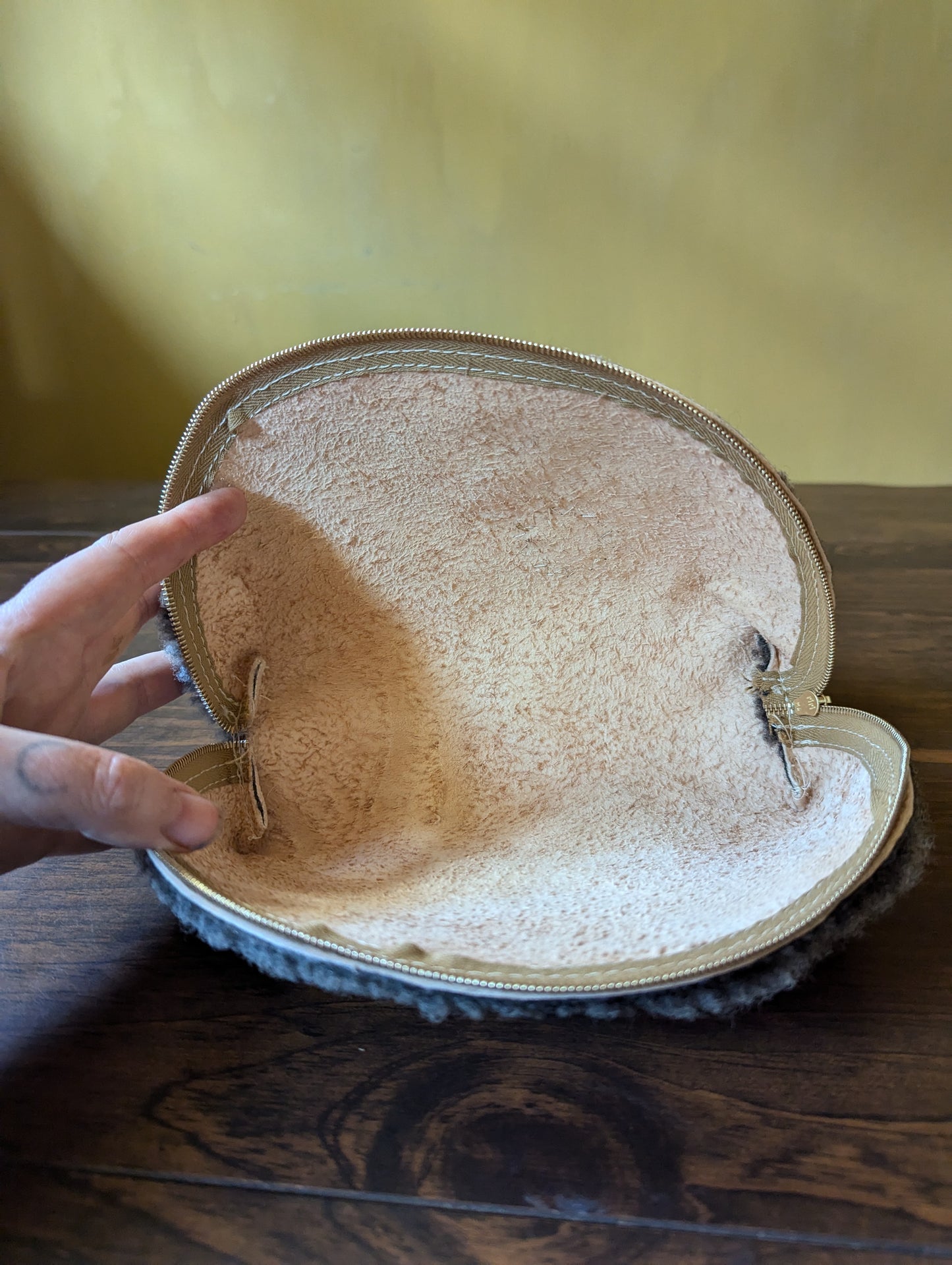 Sheepskin Zipper Pouch #6