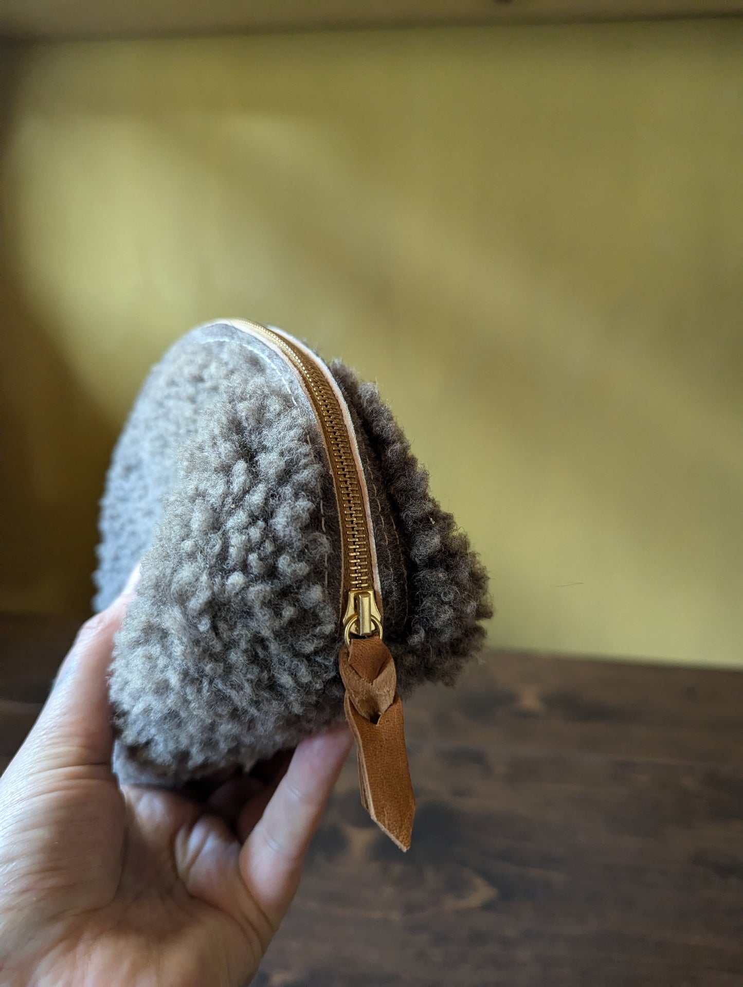 Sheepskin Zipper Pouch #6