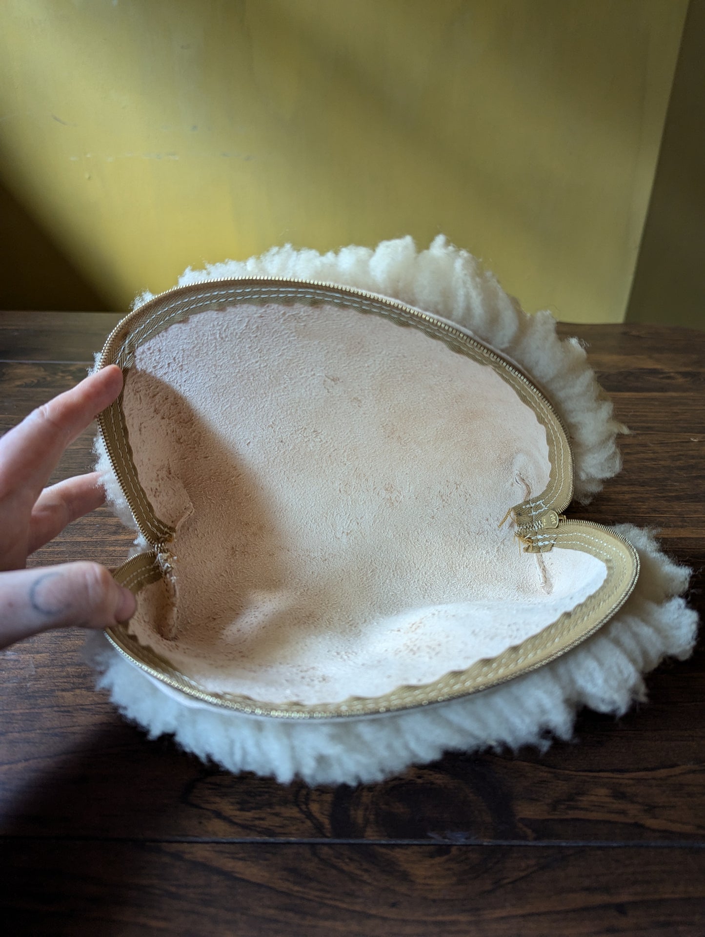 Sheepskin Zipper Pouch #7