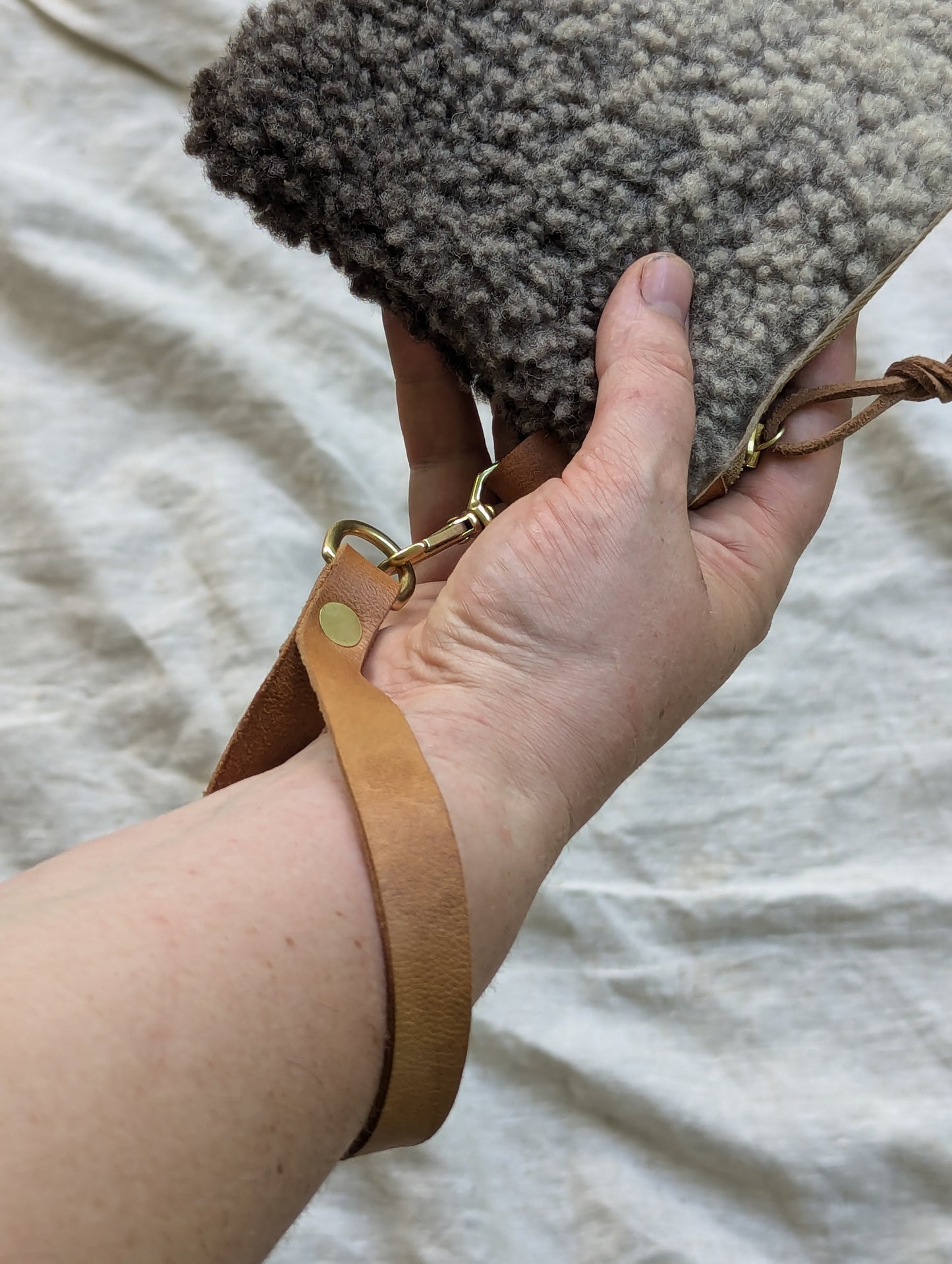 Sheepskin sardine bag #2