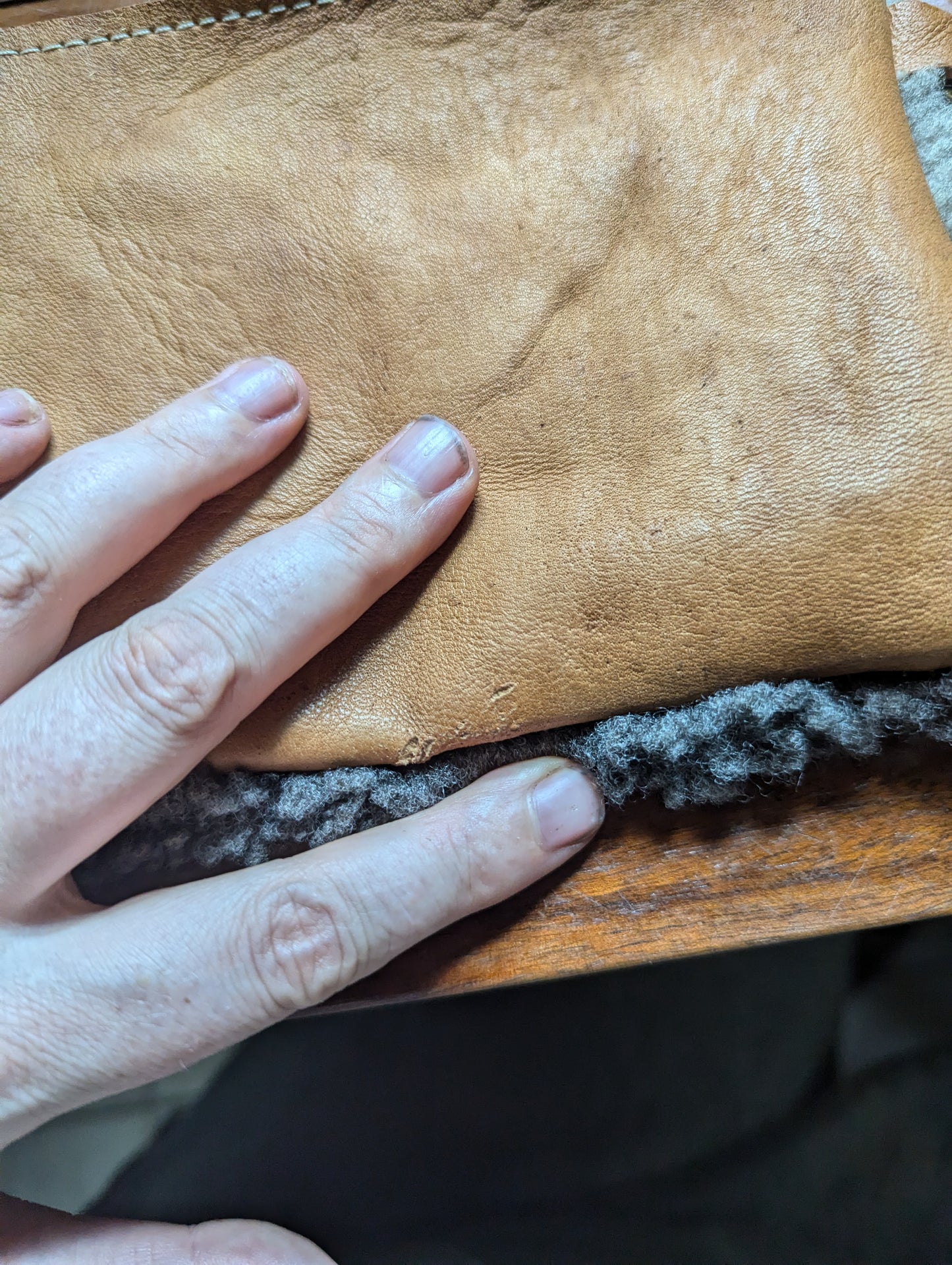 Sheepskin sardine bag #3