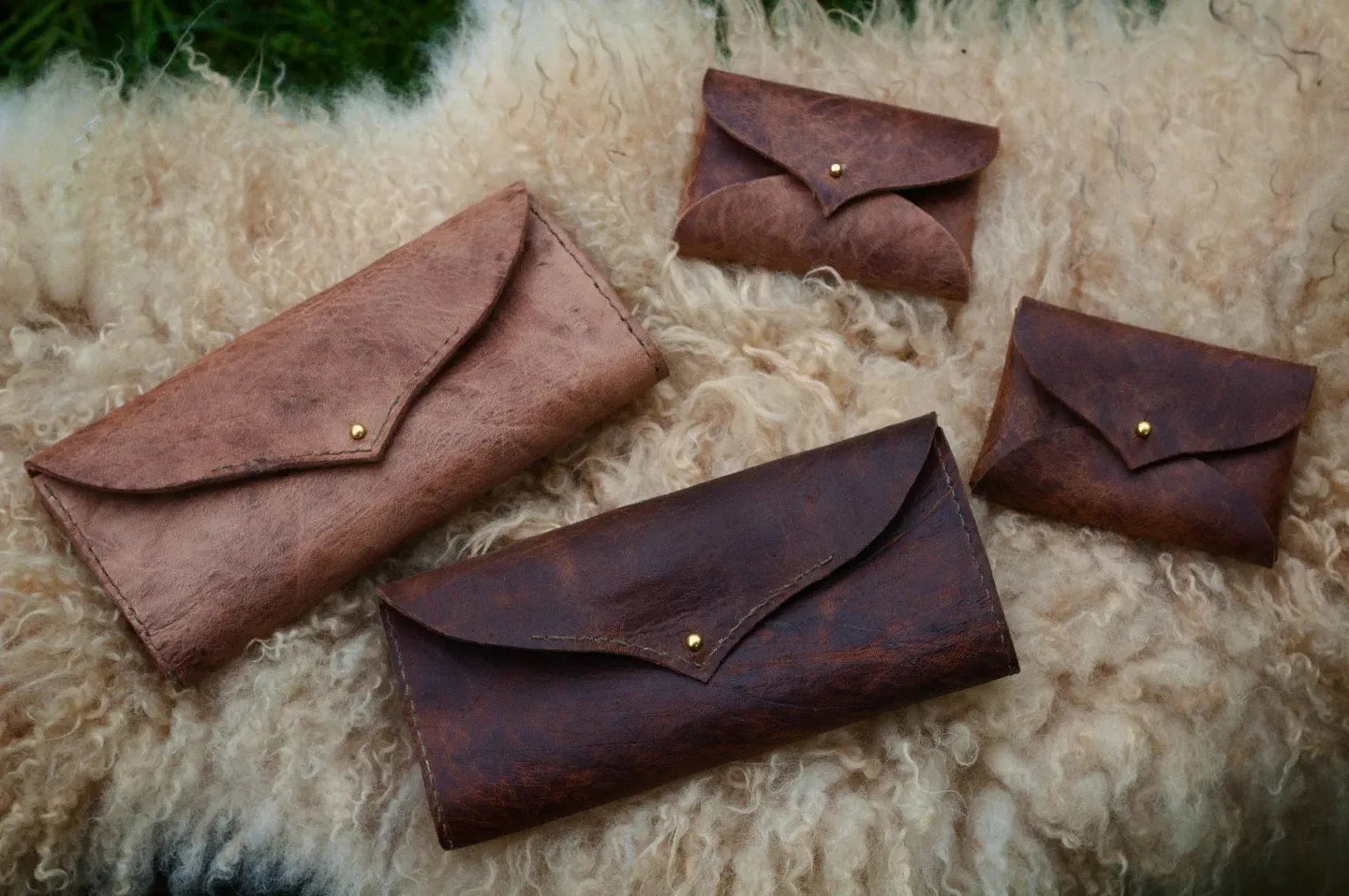 Deer leather clutches
