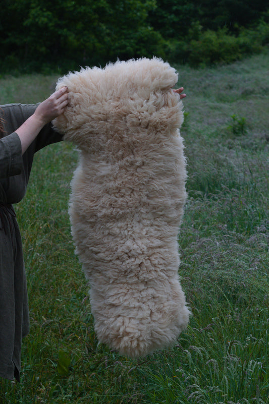 Sheepskin - long white fluff