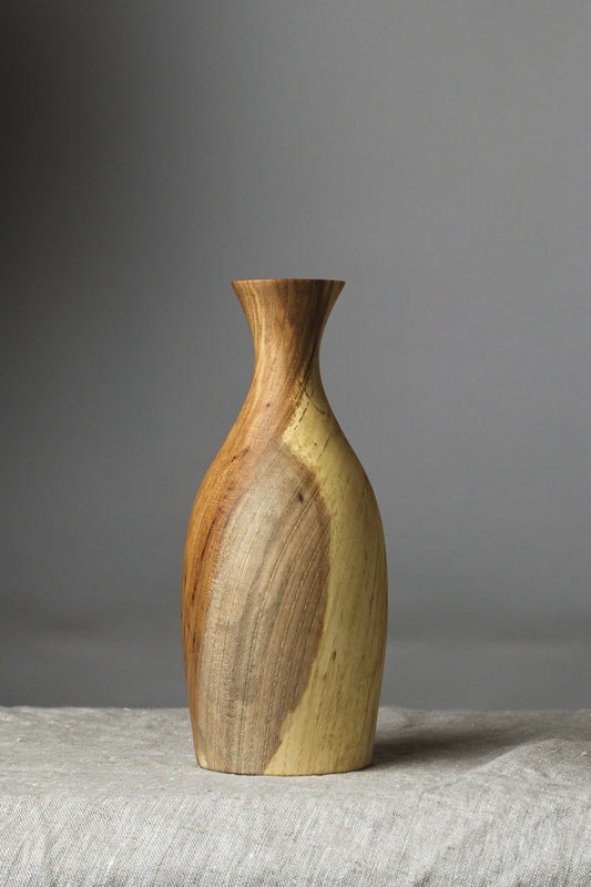Hickory Wood Live Flower Vase - 8.25"