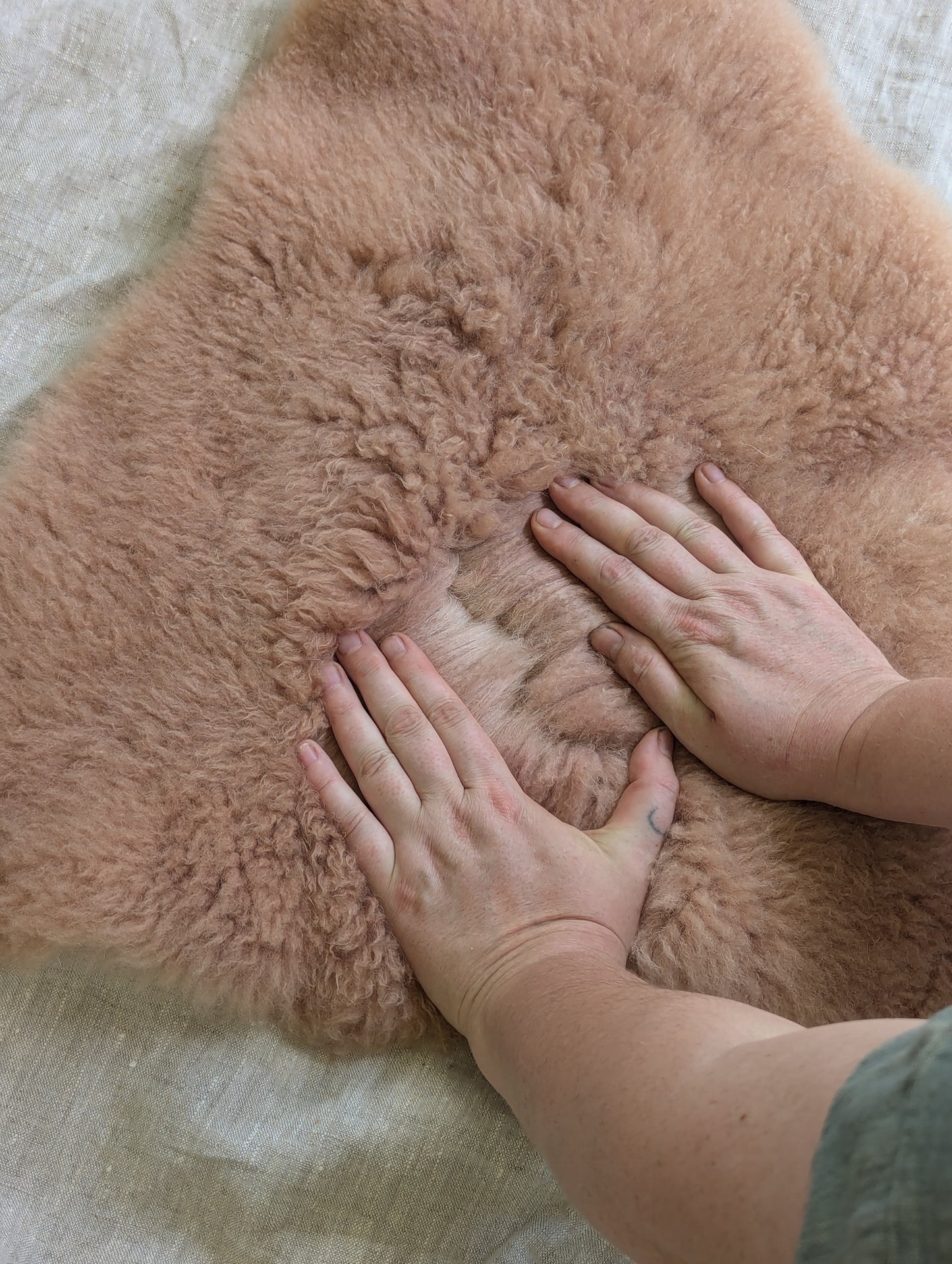 Sheepskin #5 - 15" x 18" madder
