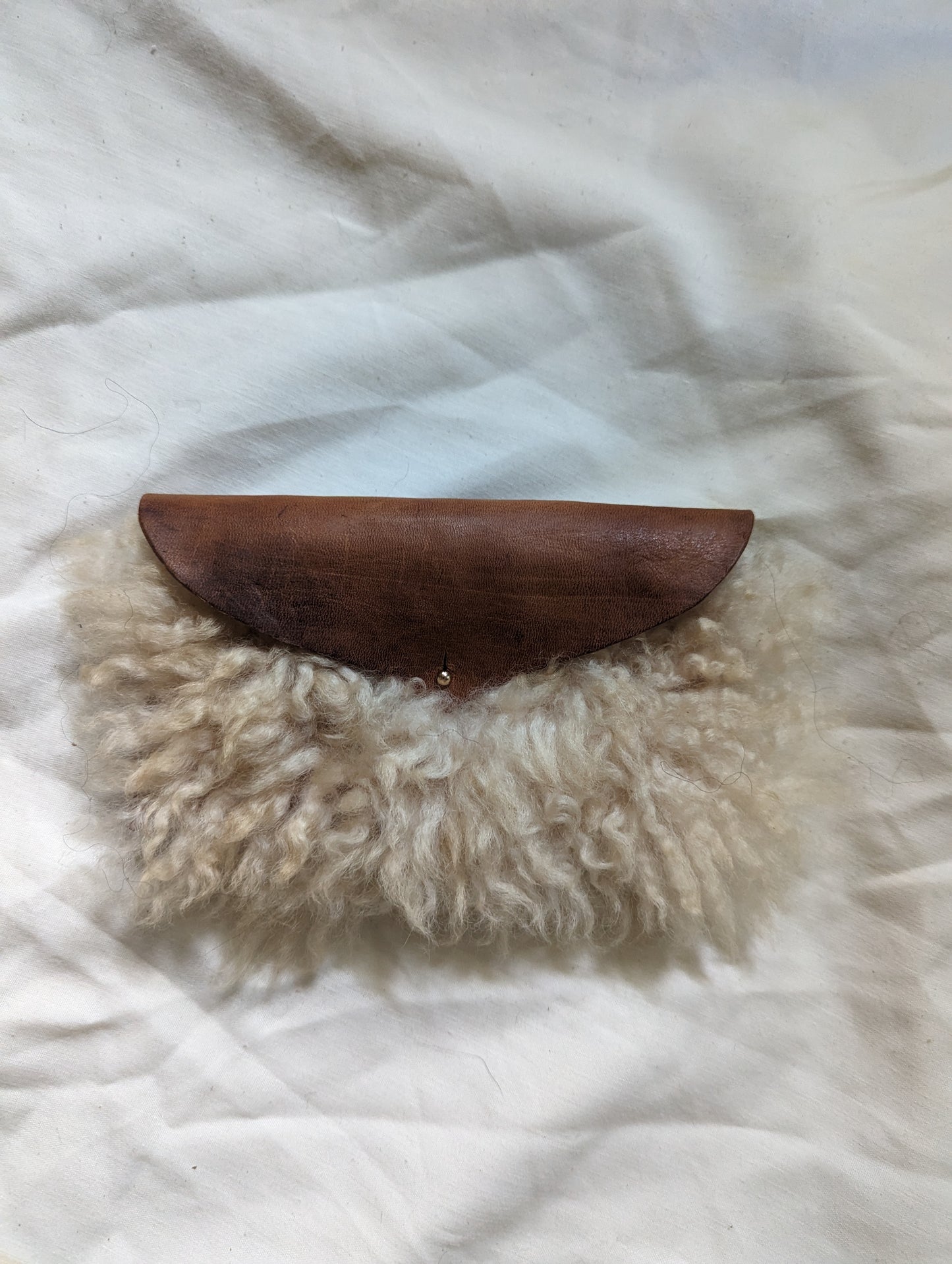 Sheepskin clutch - large #2