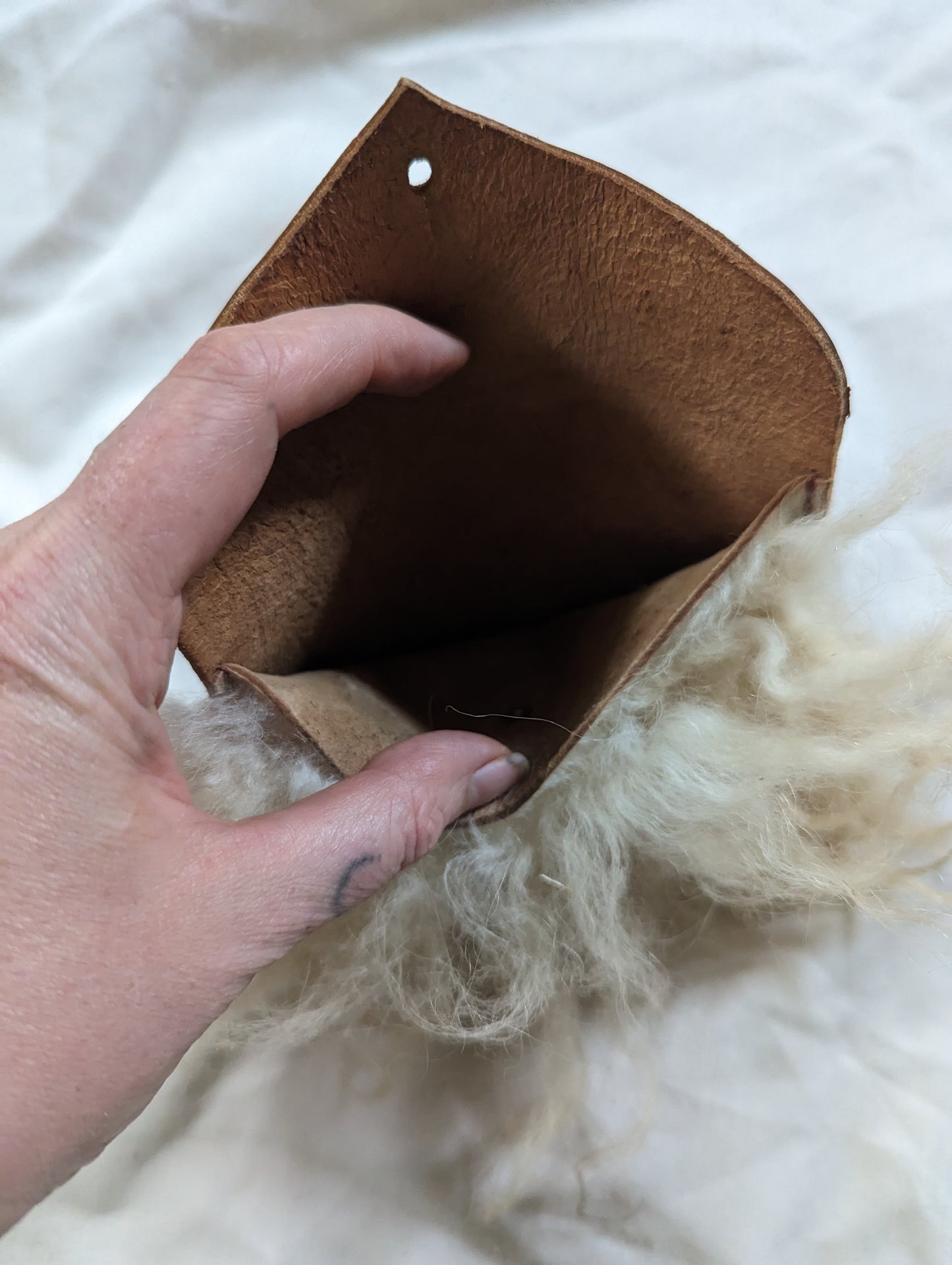 Sheepskin clutch - small #3