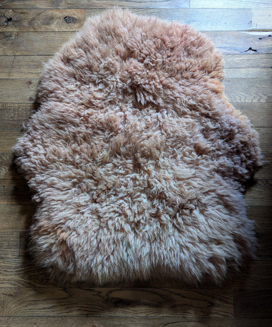 Sheepskin #3 - 26" x 28" madder