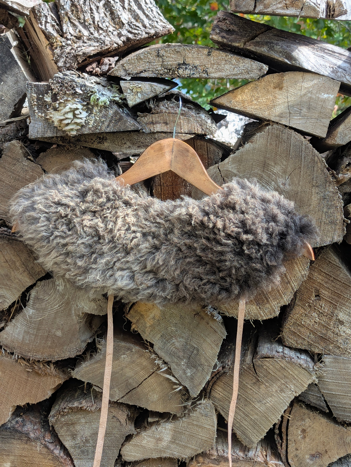 Large collar #10 - natural brown/grey