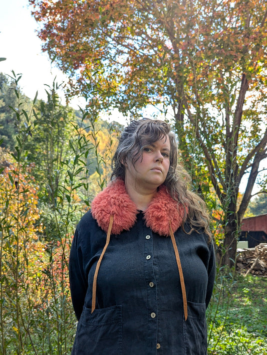 Large collar #5 - pink madder