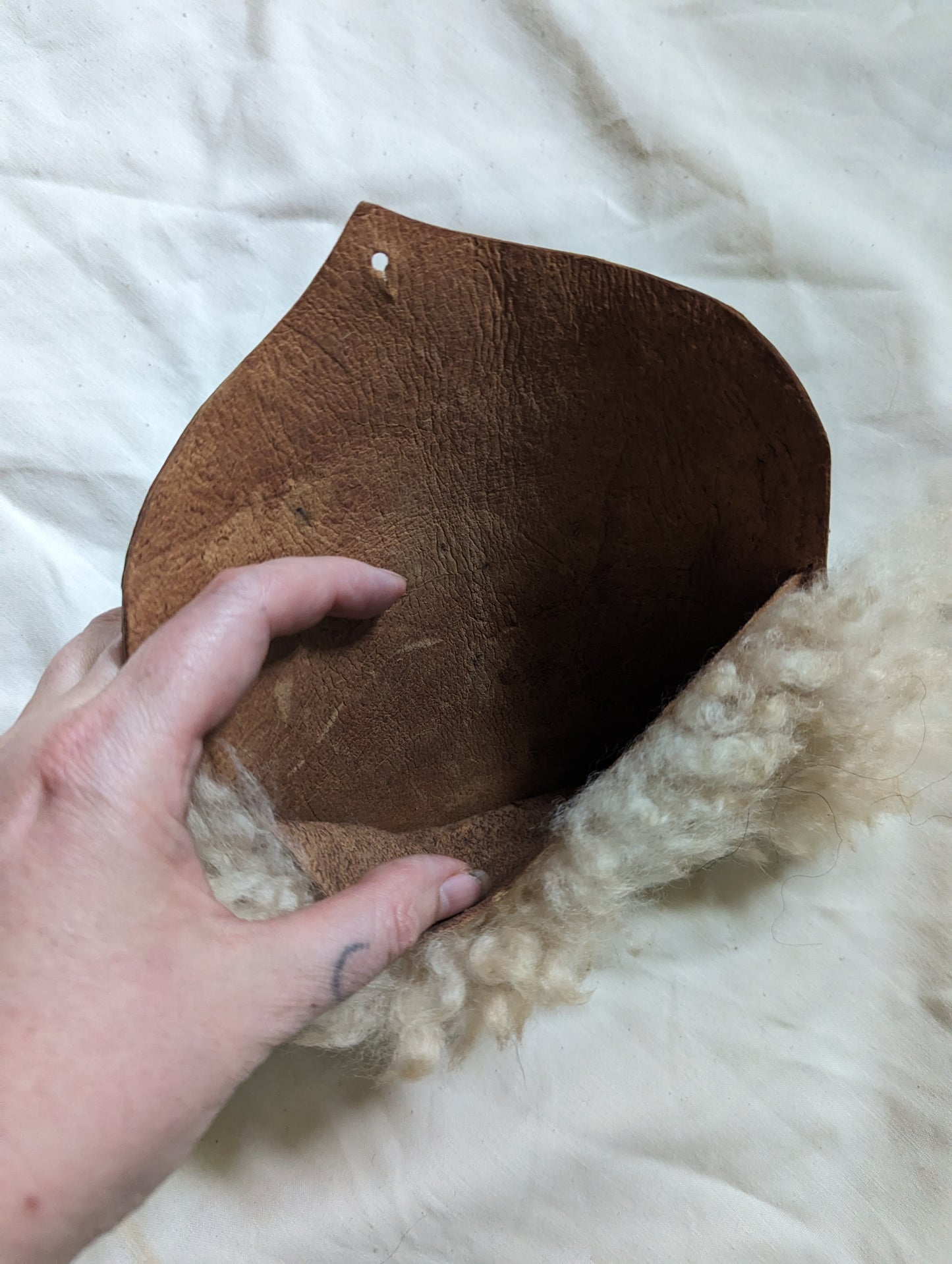 Sheepskin clutch - large #2