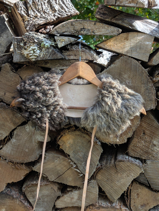 Large collar #10 - natural brown/grey
