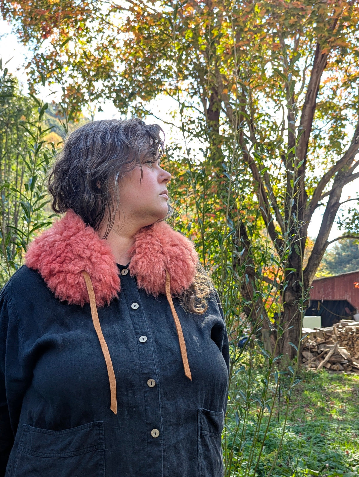 Large collar #5 - pink madder