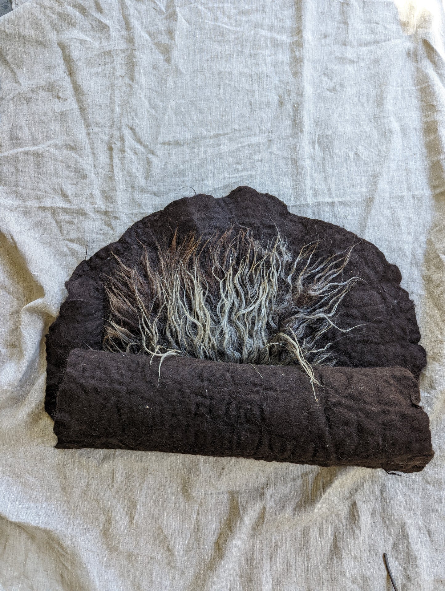 Felted wool rug - 24" x 46"